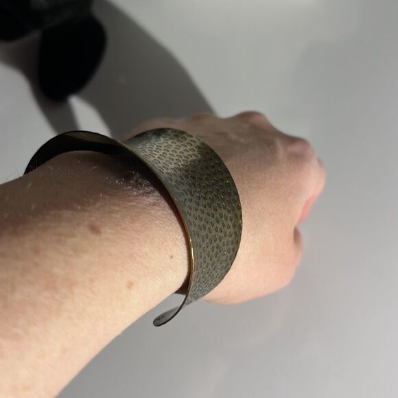 Bundle 3 for $15 | Wide Bronze Colored Metal Cuff Bracelet - Picture 5 of 10